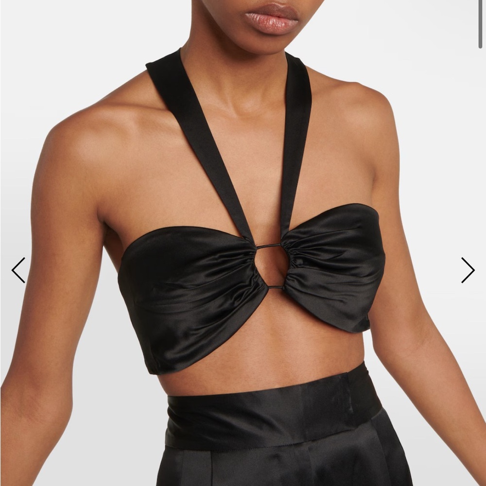 THE SEI Silk Halter Bra Top